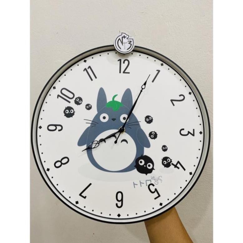 ẢNH THỰC TẾ - Mẫu đồng hồ treo tương trang trí phòng của bé nhân vật hoạt hình TOTORO - 30cm