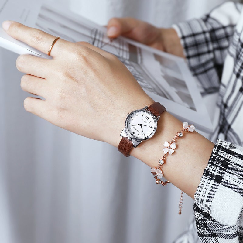 Đồng hồ thời trang nữ Mstianq MS025 dây da cực đẹp, mặt tròn nhỏ xinh xắn, số giờ dể dàng xem giờ | BigBuy360 - bigbuy360.vn