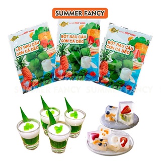 10g Bột thạch Rau câu con cá dẻo jelly powder thạch rau câu dẻo Chung Phát, Hiệp Long (1 gói)