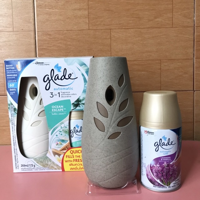 Máy GLADE Xịt thơm phòng tự động Hương Biển Phiêu Bồng 175g-[FREE SHIP] TỪ ĐƠN 50K