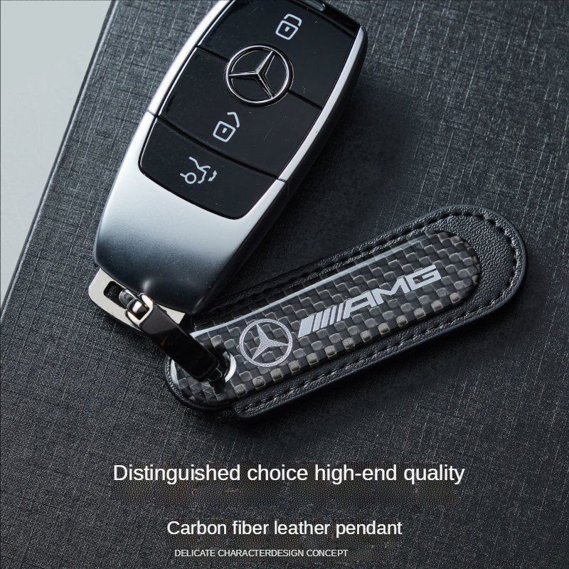 Móc Chìa Khóa Bằng Sợi Carbon Cao Cấp Cho Mercedes-Benz BMW Audi Porsche Land Rover Honda
