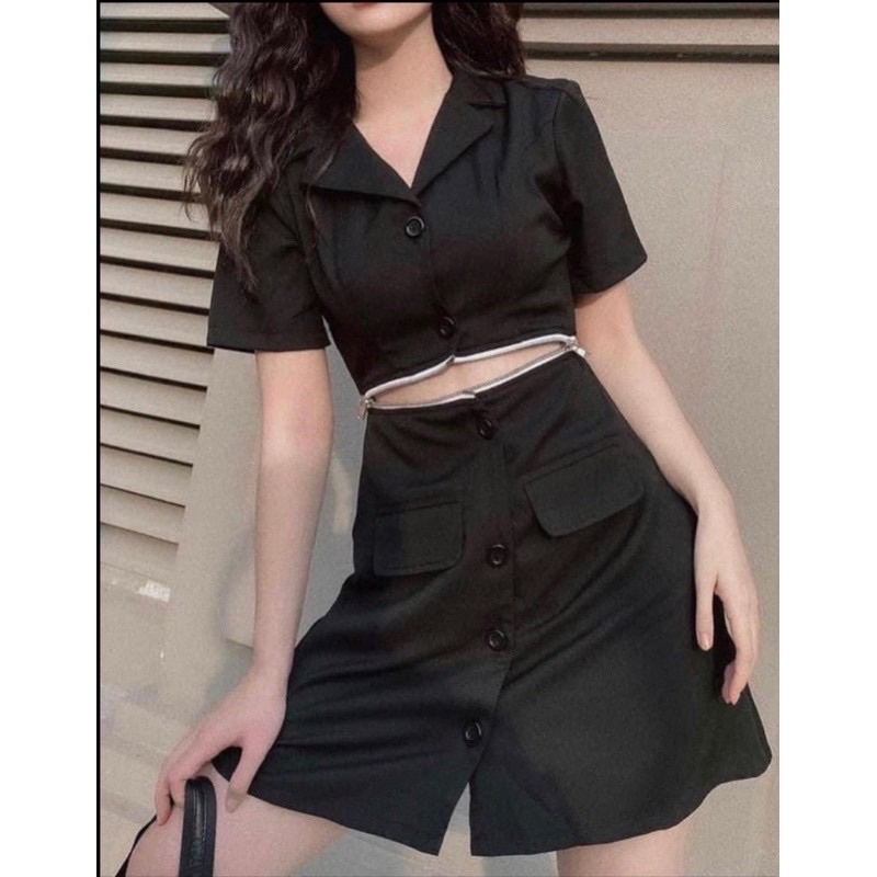 Đầm dây kéo cá tính bigsize 60-90kg