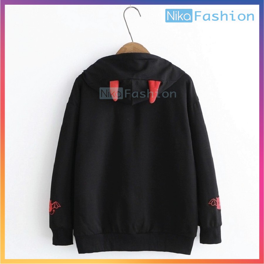 Nikafashion Áo Hoodie Nón Unisex Nam Nữ Chất Vải Nỉ Freesize 1 kích cỡ Form Dáng Rộng Dưới 65kg Mặc Đẹp Q.Nhỏ | BigBuy360 - bigbuy360.vn