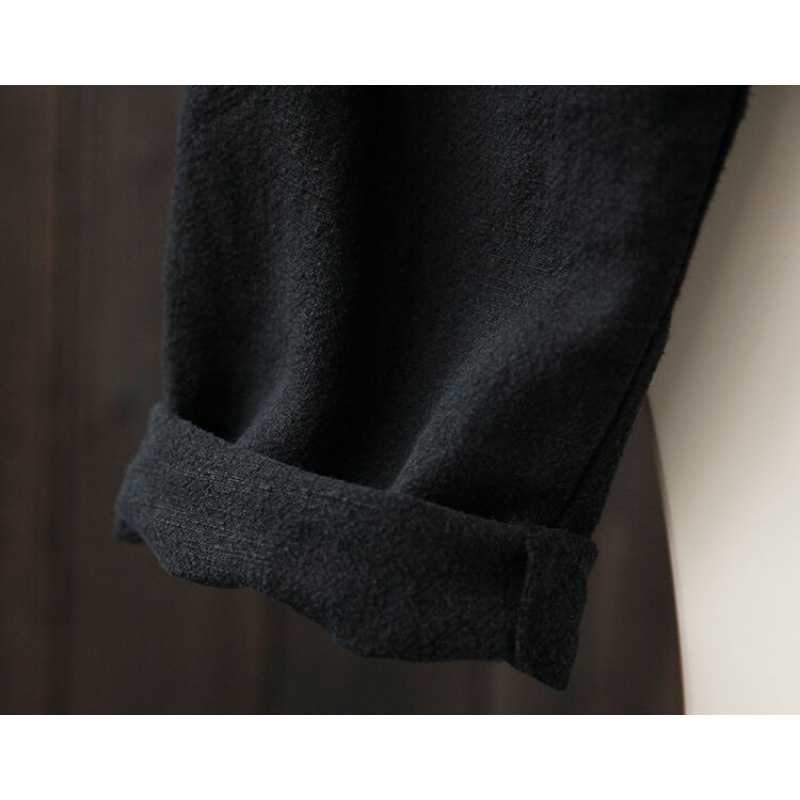 Quần Dài Dáng Rộng Vải Lanh Cotton Phong Cách Xuân Hè Mới 2022 Cho Nữ