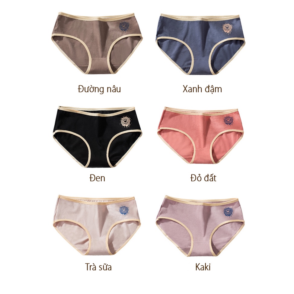 Quần lót nữ Cotton bigsize cỡ lớn XL, XXL kháng khuẩn viền vàng logo | BigBuy360 - bigbuy360.vn