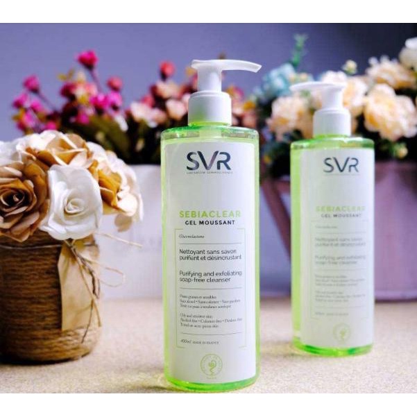 Sữa Rửa Mặt SVR Cho Da Dầu Mụn - SVR Sebiaclear Gel 200ml-400ml Tẩy Tế Bào Da Chết SRM