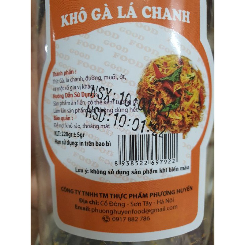 Khô gà lá chanh phương huyền 230g. | BigBuy360 - bigbuy360.vn