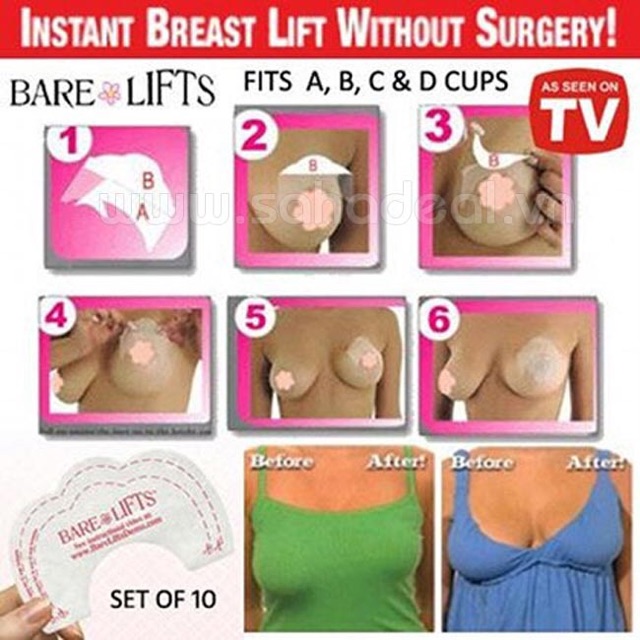 Miếng Dán Nâng Ngực Bare Lifts Cao cấp - xuất xứ USA