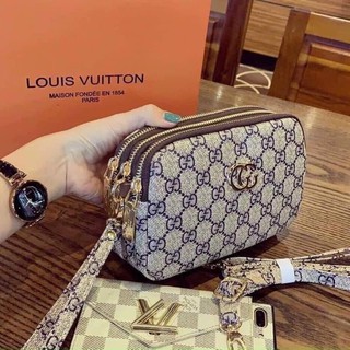 Túi xách gucci đeo chéo 3 ngăn mẫu mới 2021