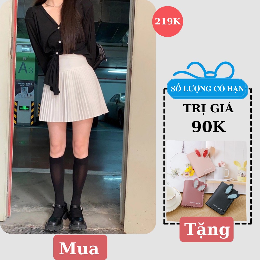 Chân Váy Xếp Ly Nhỏ Nhiều Màu Cạp Cao Siêu Xinh Mới 2021 Freeship,Váy Nữ Chân Váy Ngắn Lưng Cao Thời Trang Hè