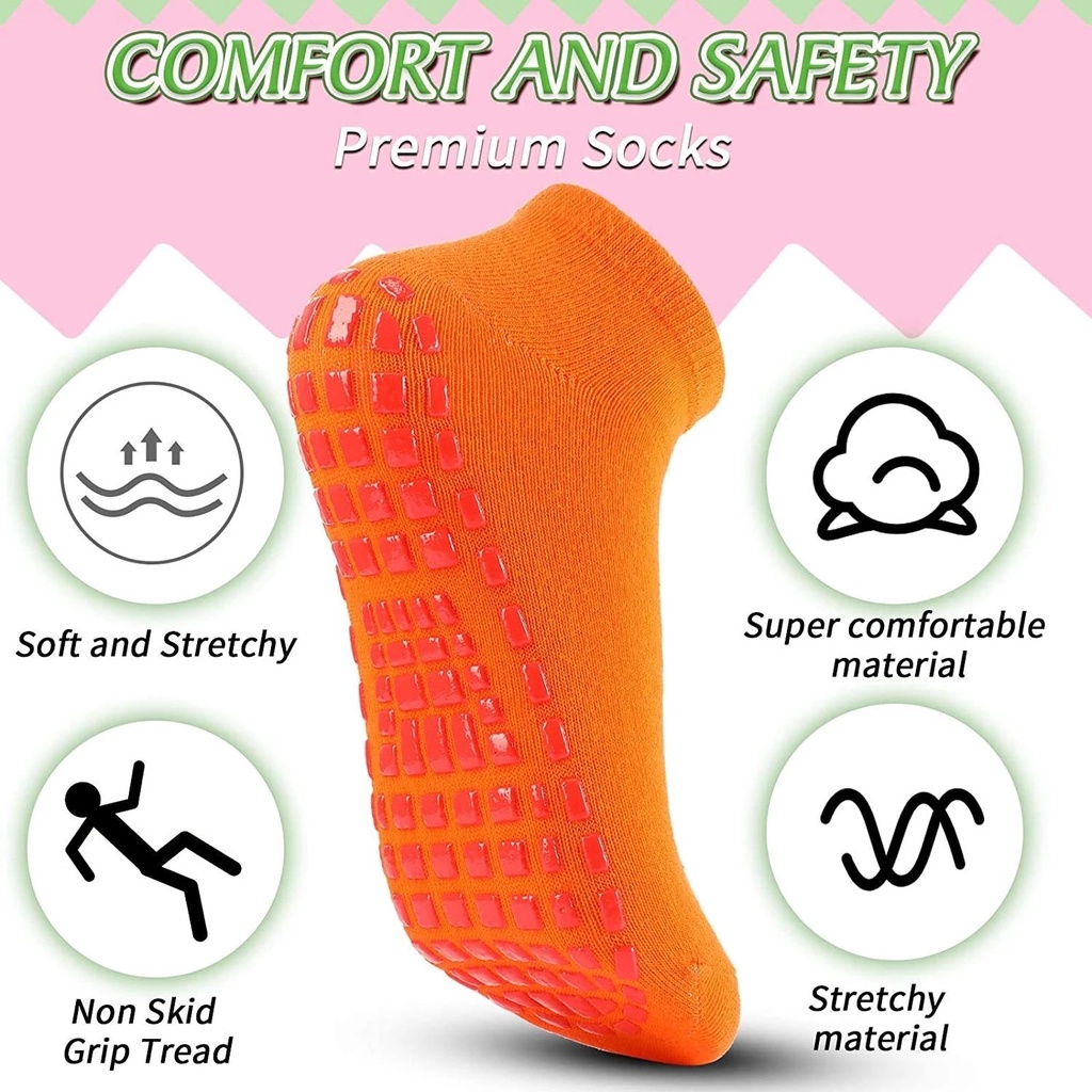 1 Pair Outdoor  Children And Adults Glue Point Anti-slip Cotton Yoga Elastic Breathable Foot Massage Socks