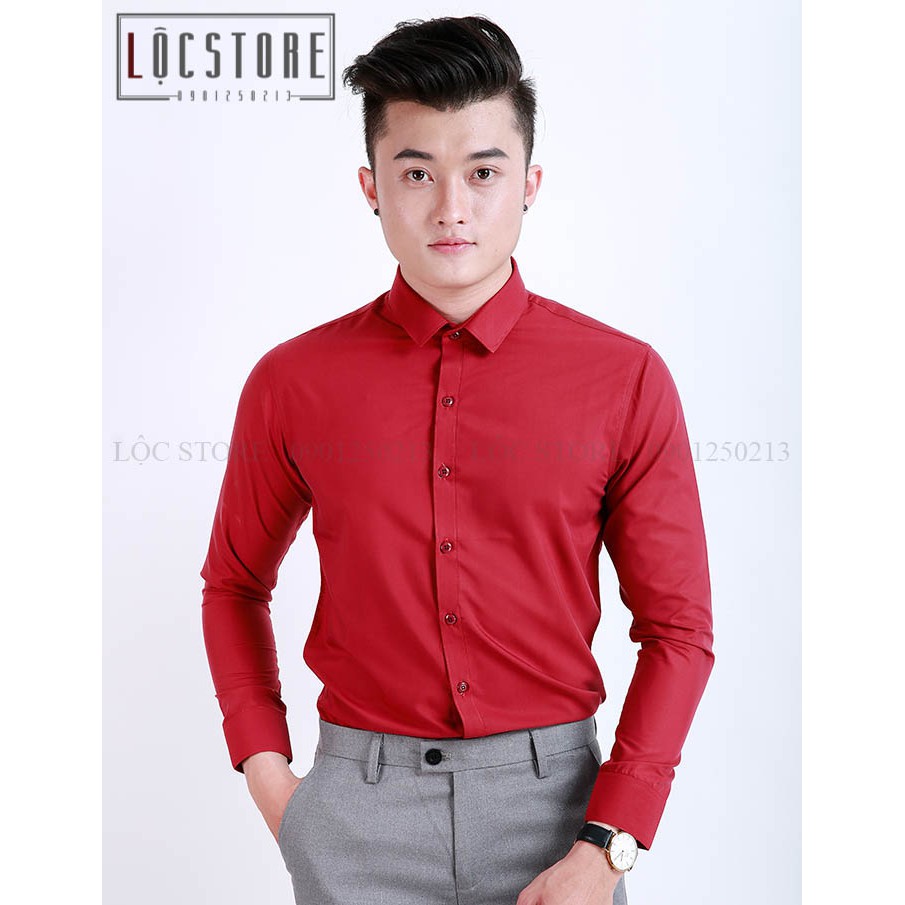 Áo Sơmi nam form body hàn quốc- Không nhăn