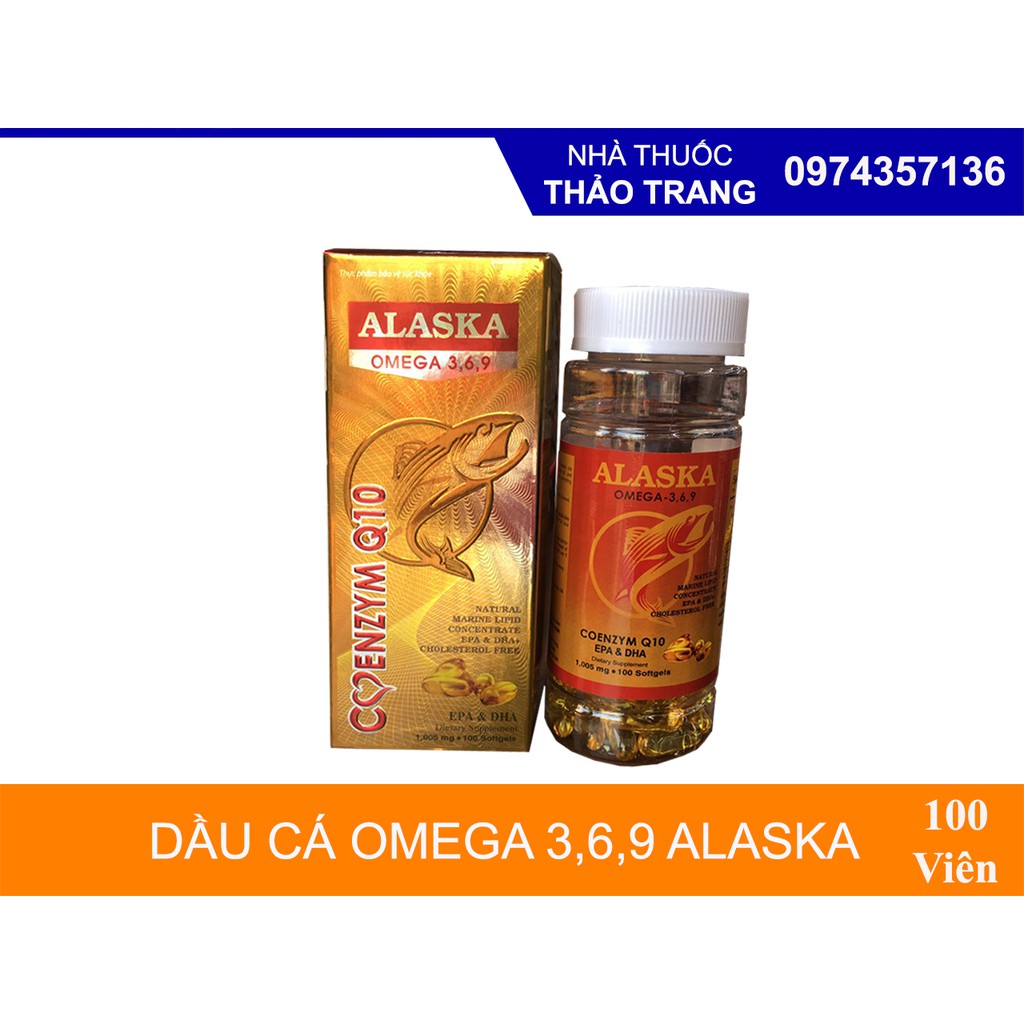 ALASKA OMEGA 3-6-9 bổ mắt, tim mạch lọ 100 viên