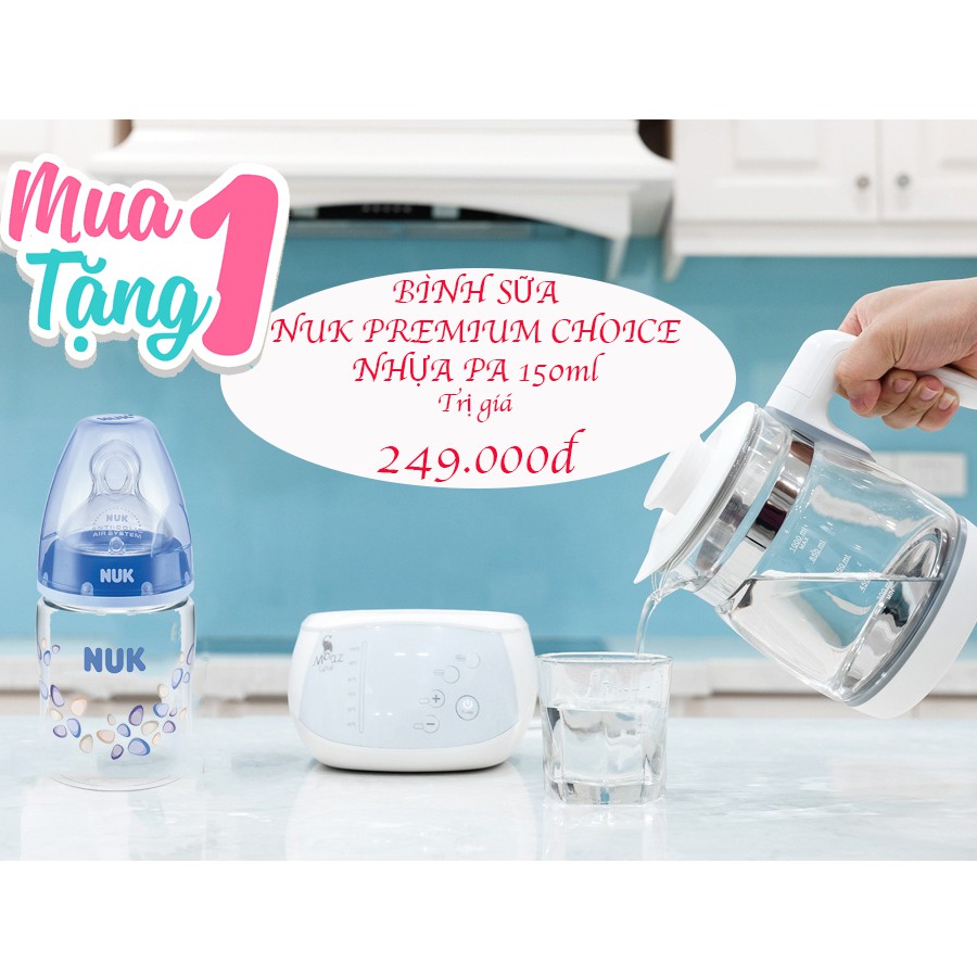 [BH 1 năm] Bình đun nước pha sữa đa chức năng Moaz Bebe MB-012-002 dung tích 1000ml