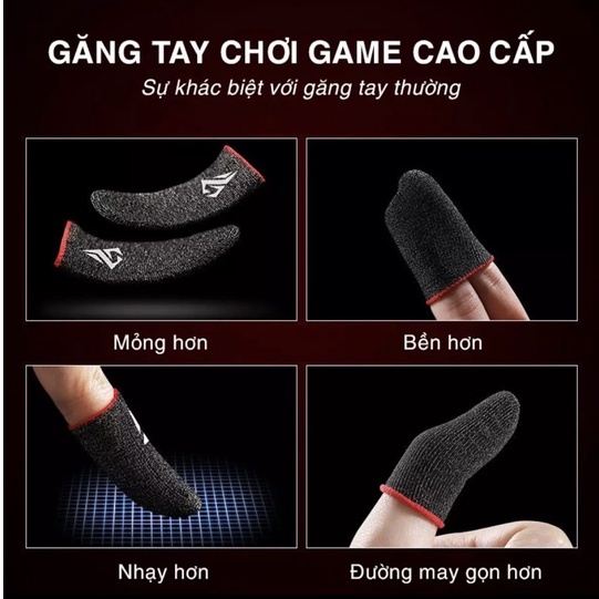 Bao tay Găng tay chơi game FF siêu nhạy Memo, Shezi sợi carbon cảm ứng mượt cho game PUBG ROS Tốc Chiến Liên Quân mobile