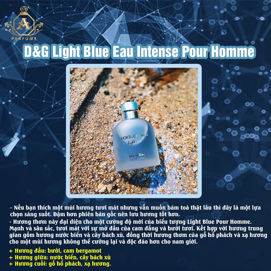 Nước Hoa Nam Dolce & Gabbana Light Blue Eau Intense Pour Homme - Chiết 10ml