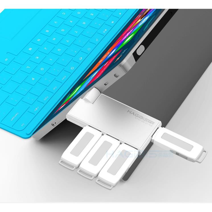 Hub chia USB 3.0 to 4 cổng 3.0 chính hãng Hagibis cho macbook laptop (Bảo hành 6 tháng)