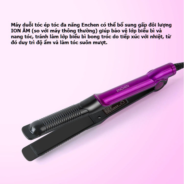 Máy duỗi tóc ép tóc đa năng Enchen EH1001 hair curler bổ sung Ion bảo vệ tóc