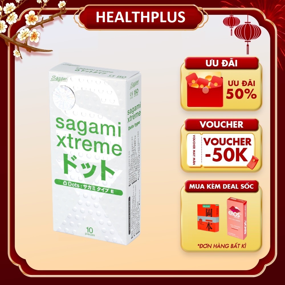 Bao Cao Su Gân gai Sagami Extreme White - bcs Nhật Bản - Chính hãng - 10 chiếc