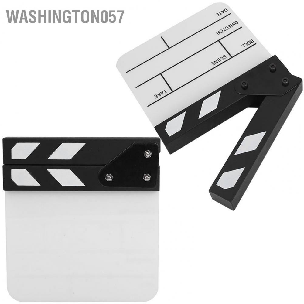 Washington057 Washington057 Mini Acrylic Director Scene Clapperboard TV Movie Action Board Film Cut Prop with Pen