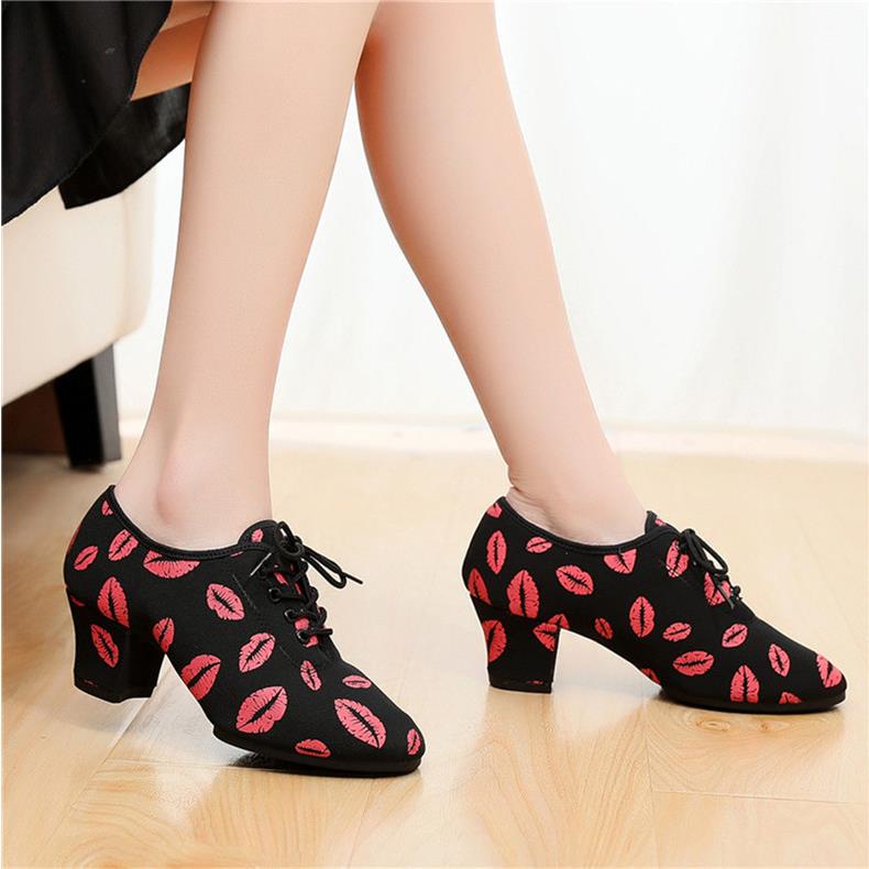 Giày Khiêu Vũ Latin Bằng Vải Oxford Dành Cho Nữ