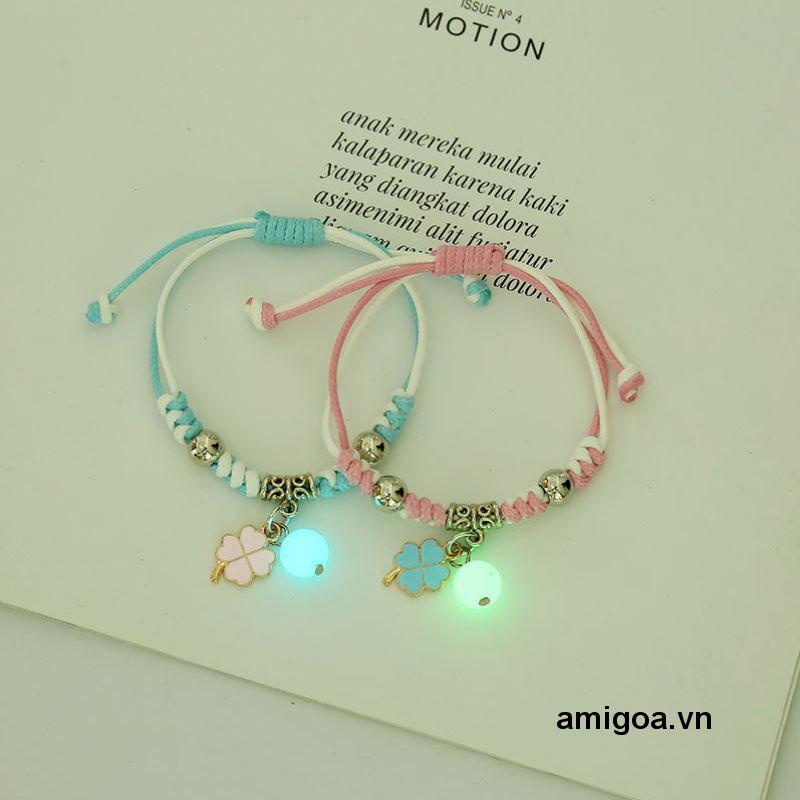 ✨✨Vòng tay  lắc tay đơn, combo 2 combo 3 vòng đen, trắng, xanh đính đá dạ quang