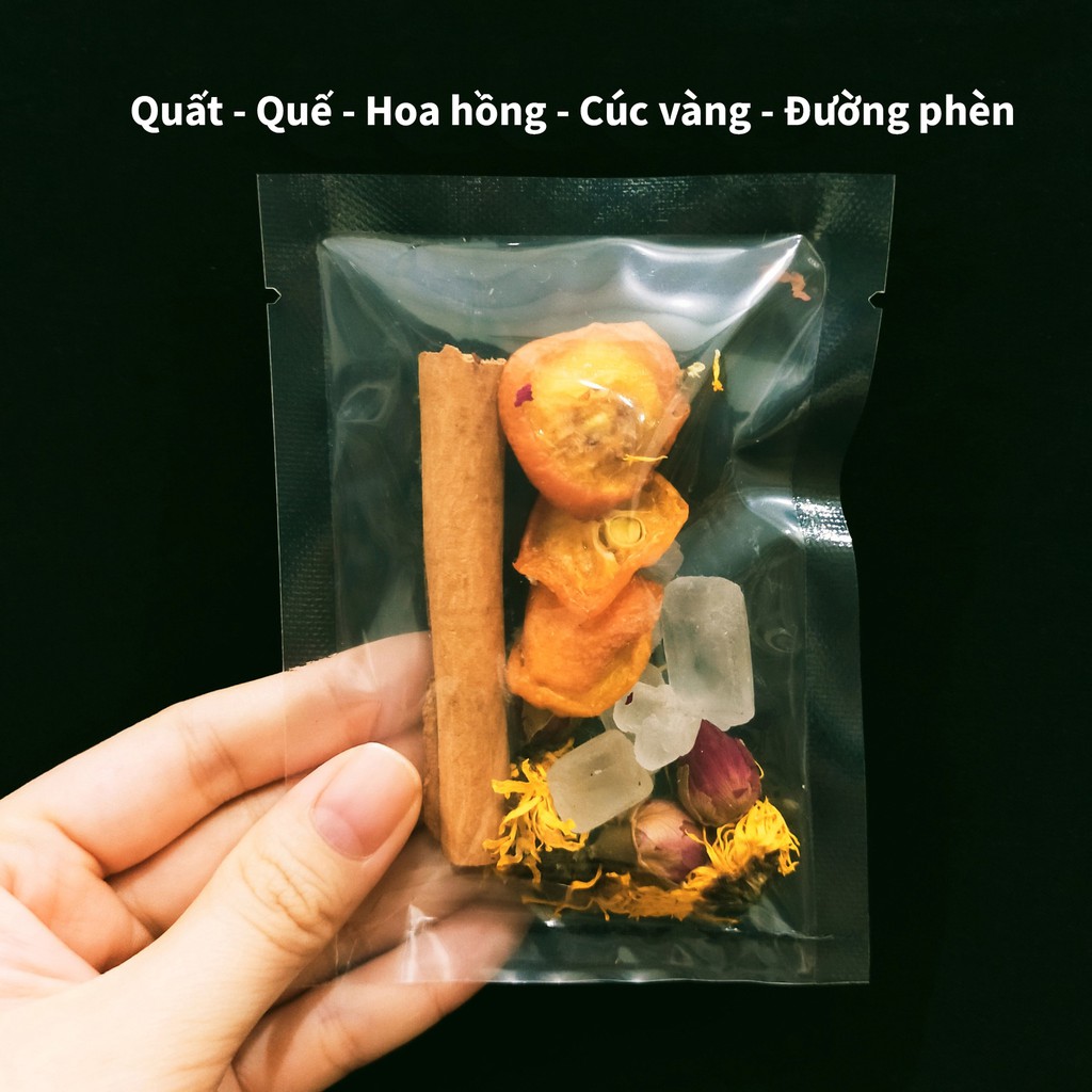 Set trà cam quế mix biếu tặng uống cực thơm, ngon, nhuận họng