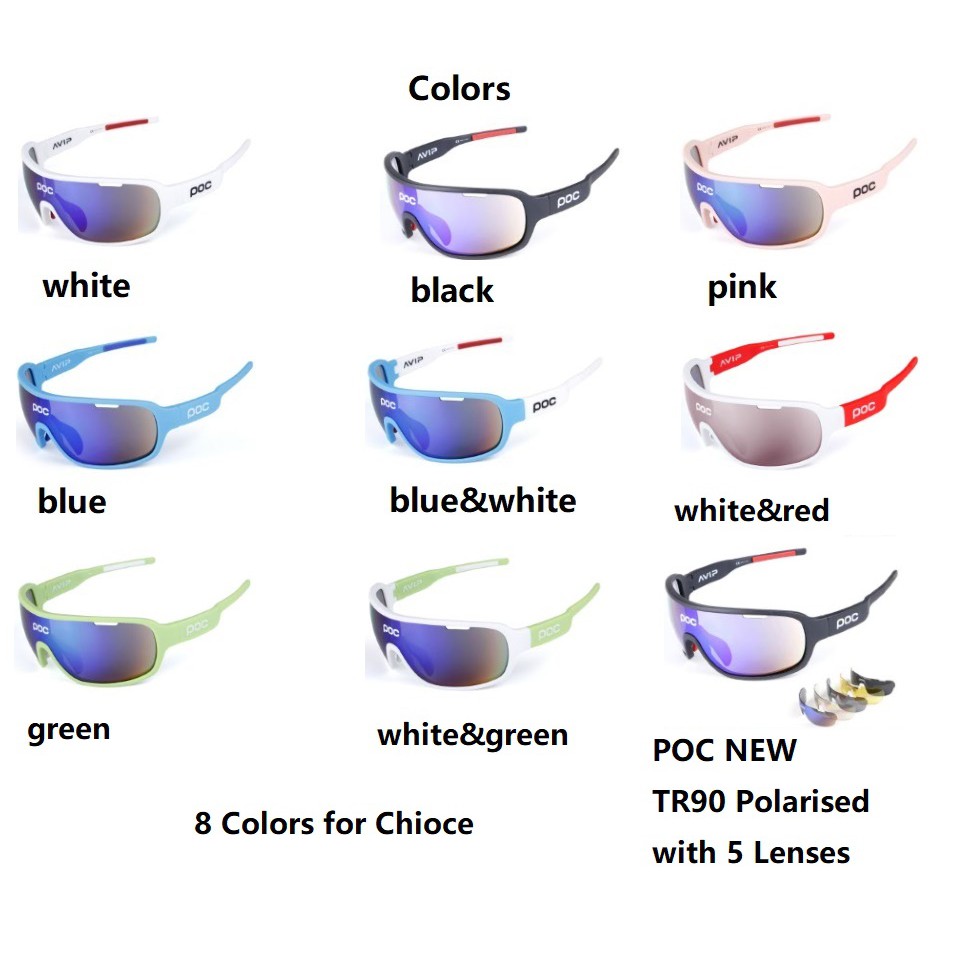 POC Polarized Riding Glasses  Goggles  with 5 Lenses