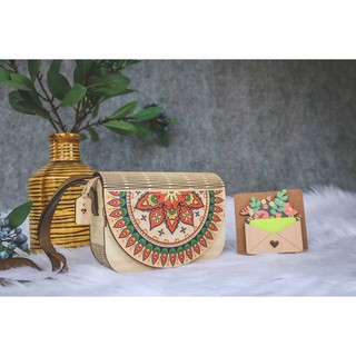 Túi Gỗ họa tiết Vintage