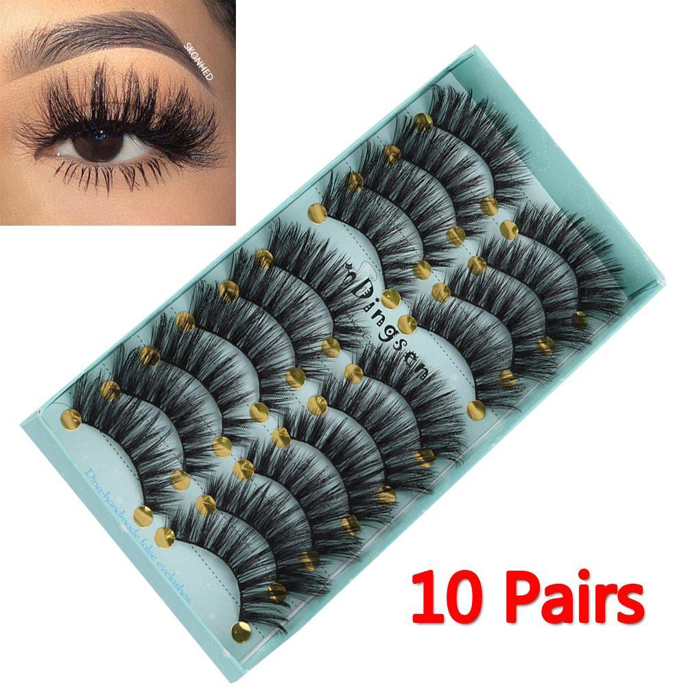 10 Cặp Lông Mi Giả BORAG 3D Làm Từ Lông Chồn Nhân Tạo