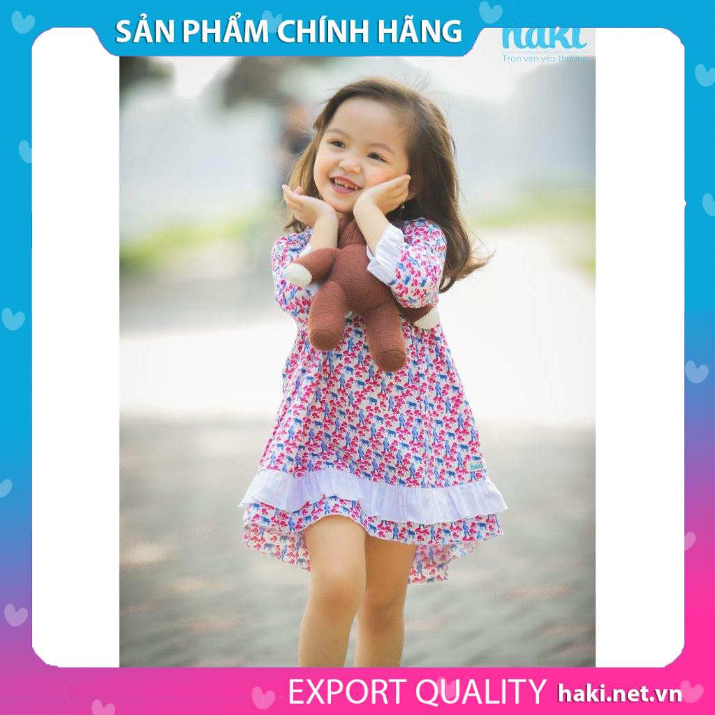 Đầm bé gái_Váy Cinderella HAKI - Hồng gấu- HK485