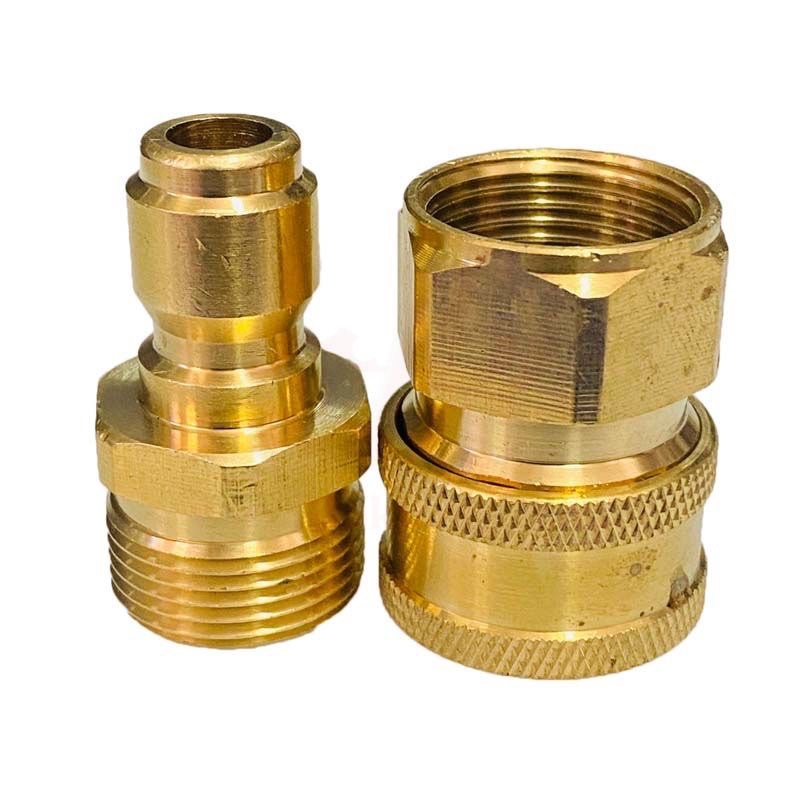 BỘ KHỚP NỐI NHANH ĐẦU RA LOẠI TỐT BẰNG ĐỒNG DÀNH CHO MÁY XỊT RỬA XE GIA ĐÌNH LOẠI TỐT DÀY - PHỤ KIỆN MÁY XỊT RỬA XE