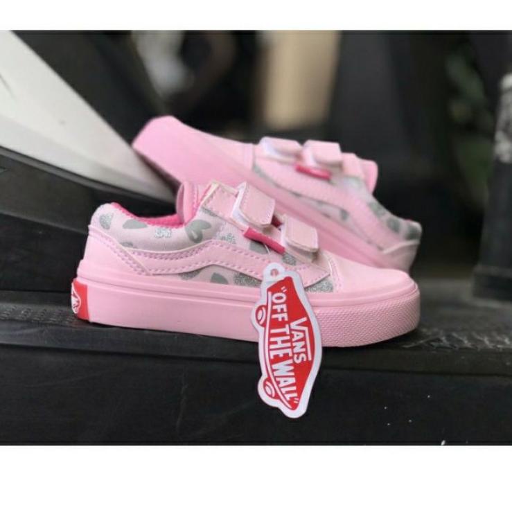 VANS Giày bata màu hồng Qfo-65 thời trang năng động cho bé