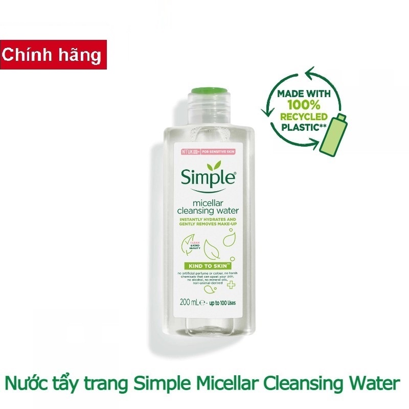 Nước Tẩy Trang Simple Micellar Cleansing Water 200ml