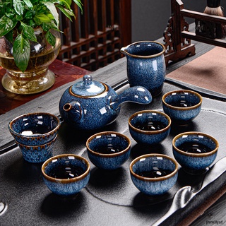  9 CÁI   Bộ Ấm Trà Gốm Sứ Bộ Ấm Trà Kung Fu Trung Quốc Thay Đổi Ấm Trà Trà Cốc Trà Bộ Ấm Trà bằng Sứ Bộ Ấm Trà 