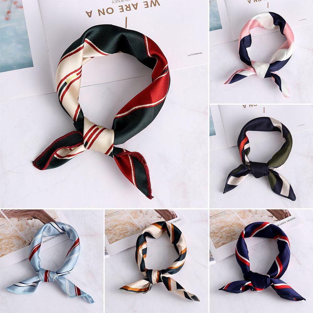 XIANTIN Khăn Choàng Cổ Hình Vuông Cỡ Nhỏ In Họa Tiết Hoa Phong Cách Cổ Điển Thời Trang