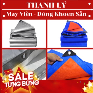 Bạt Che Nắng Mưa Nam Việt - May Viền Đóng Khoen Sẵn - Chống Thấm Nước - Giá Bán Trên 1 Mét Vuông - Hàng Thanh Lý
