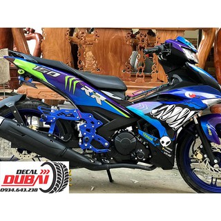 Tem Trùm Exciter 150 Cá Mập Xanh Tím RR