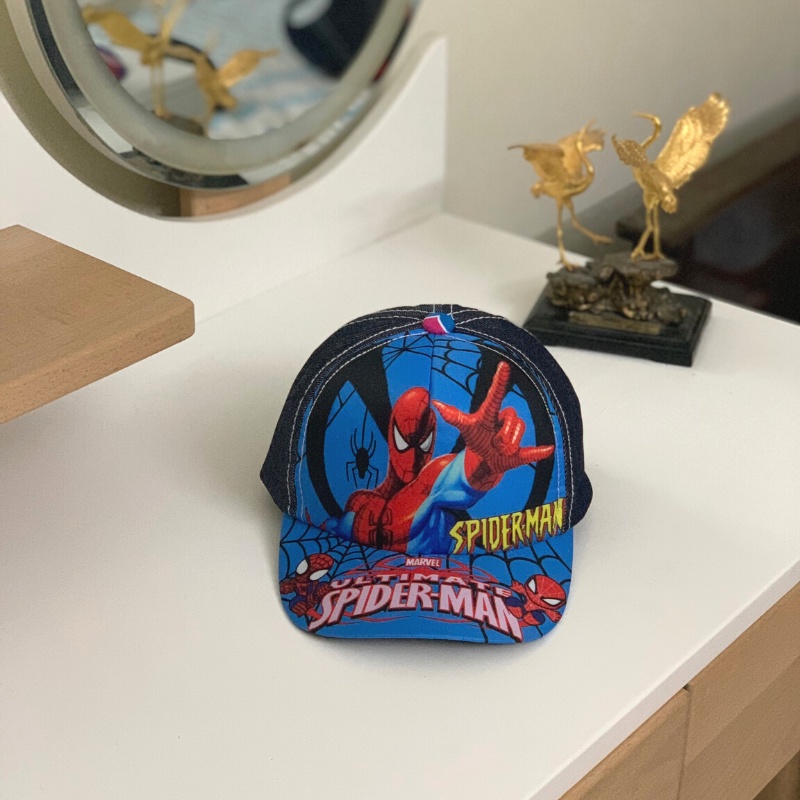 Mũ lưỡi trai bé trai, mũ in hình siêu nhân có quai dán tiện lợi cho bé 2-7 tuổi