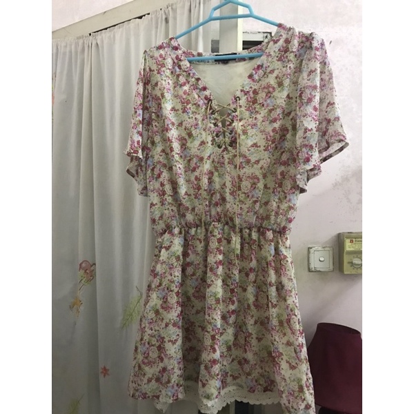 Áo voan hoa dáng dài