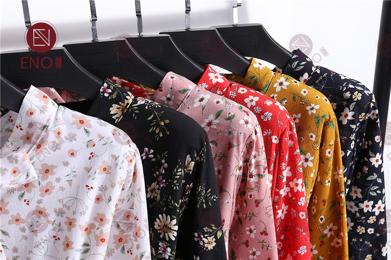 Đầm Voan Hoa Tay Dài Cổ Thắt Nơ Thời Trang Vintage Cho Nữ | BigBuy360 - bigbuy360.vn