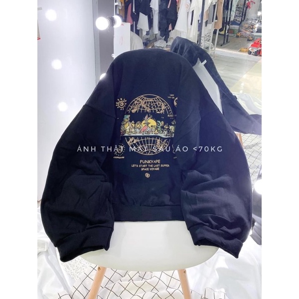 [SIEU SALE ] Áo Khoác Hoodie Form Rộng Phối Zip Unisex quả cầu thỏ (hàng có sẵn) | BigBuy360 - bigbuy360.vn