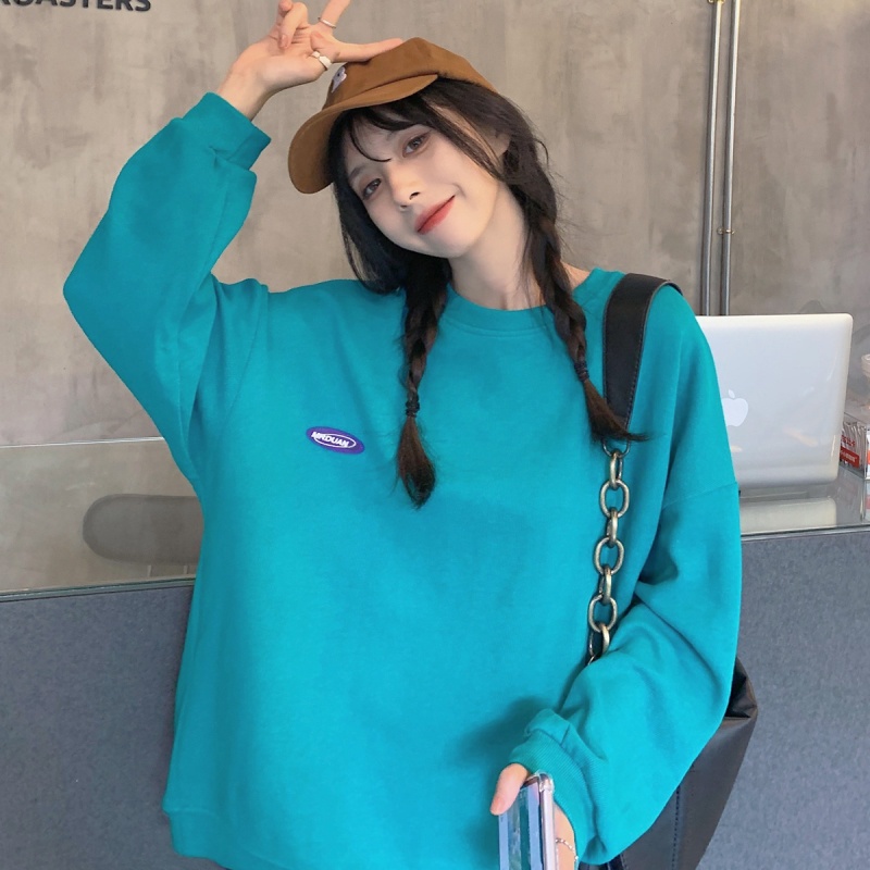 SUXI Áo Sweater Tay Dài Cổ Tròn Thời Trang Mùa Thu Hàn Quốc Cho Nữ