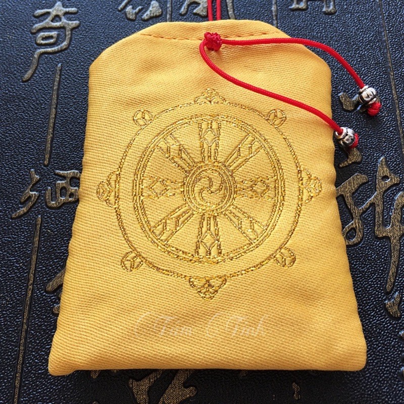 Túi Phước Thêu Biểu Tượng Kalachakra Nepal