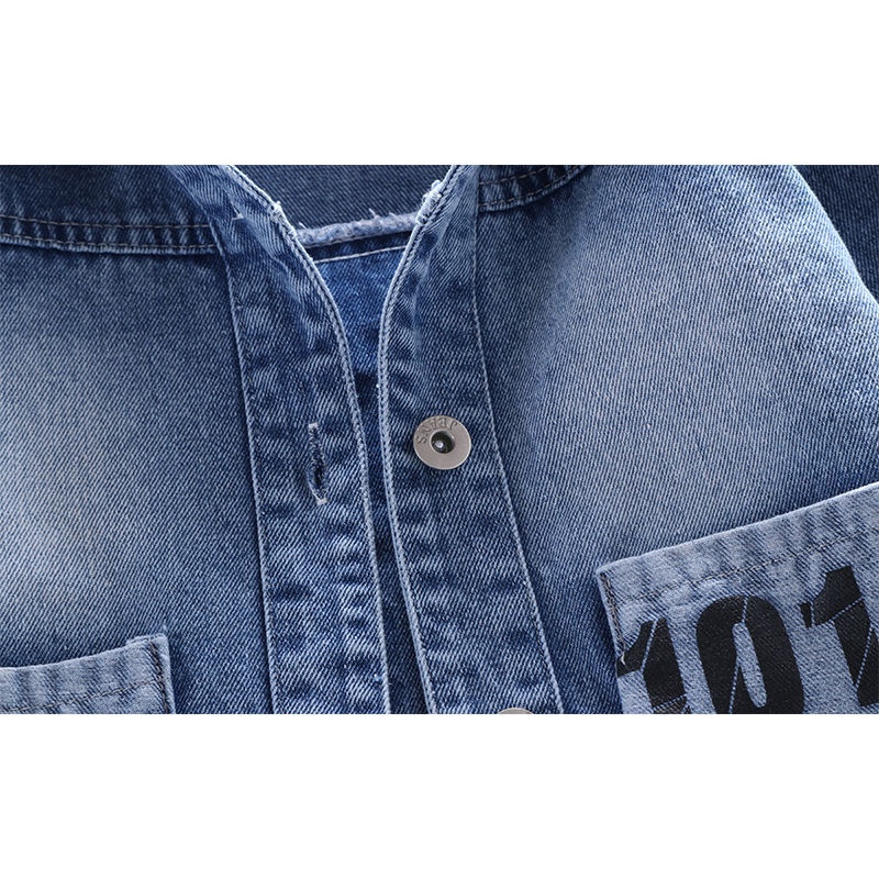 Áo Khoác Jeans In Hình Chuột Mickey Thời Trang Cho Bé Trai Và Gái 2-8 Tuổi