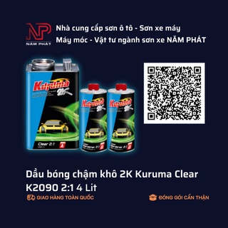 Dầu bóng chậm khô 2k kuruma 2-1 4 lít