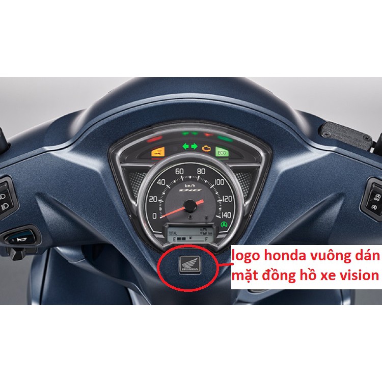 Logo honda vuông mini dán mặt nạ đồng hồ xe honda