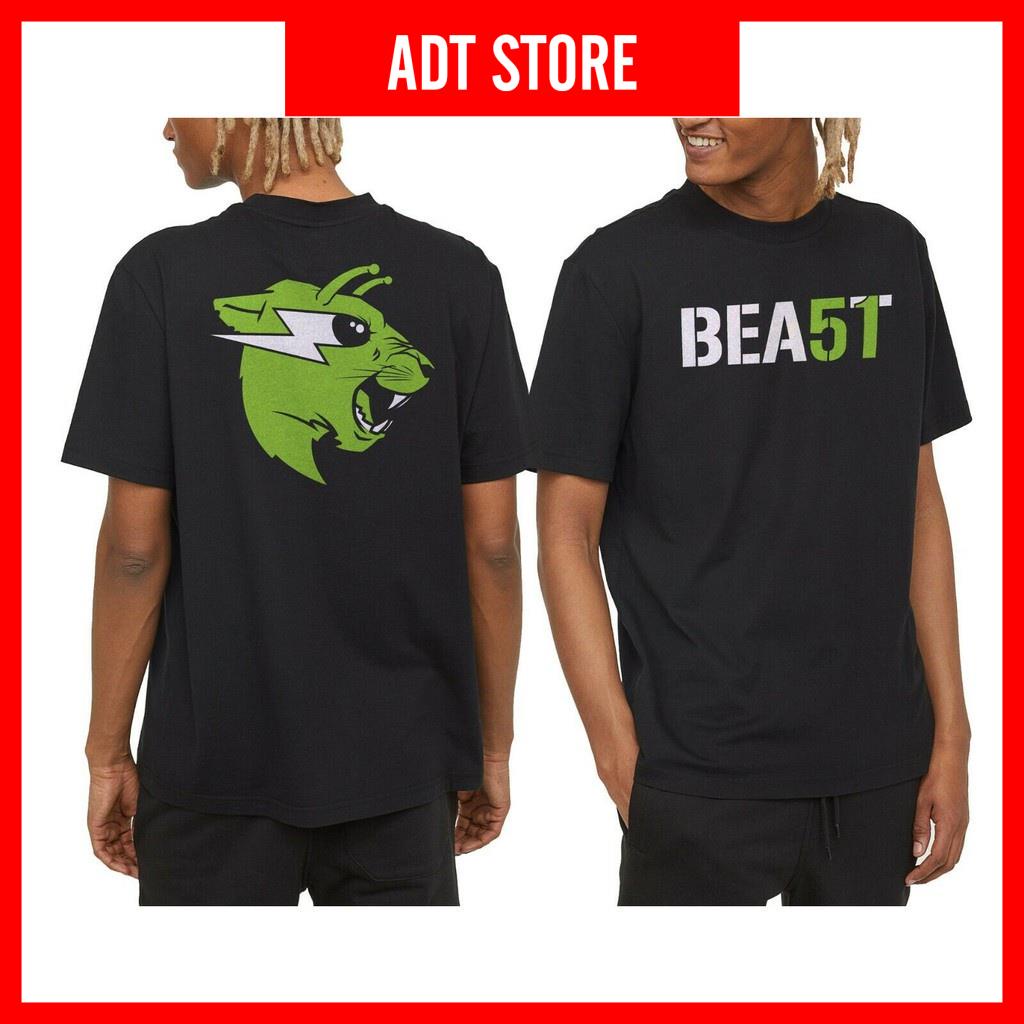 Áo Thun Cotton Tay Ngắn In Chữ Mr Beast 51 Thời Trang Cho Nam shop uy tín