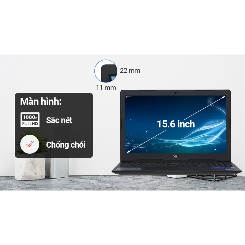 Laptop Dell Vostro 15 V3580I Black (intel core i5-8265, 4Gb Ram, 1TB, VGA AMD 2Gb, 15.6 inch FHD, Win10, Fullbox)