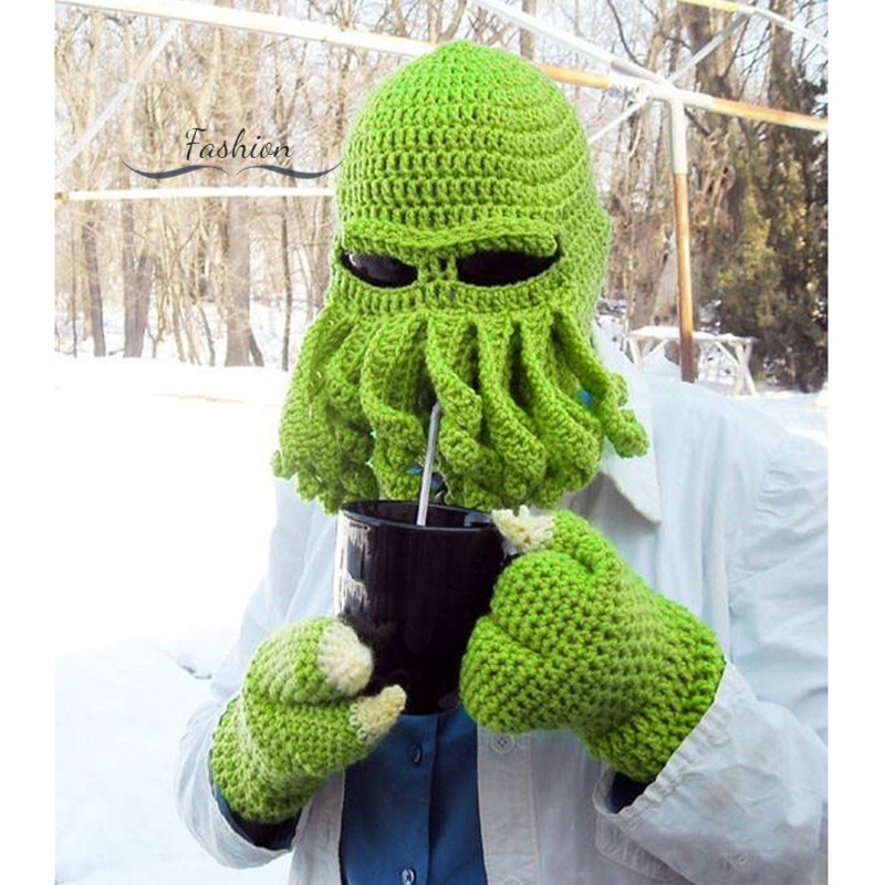 Mũ len hình bạch tuộc độc đáo cho người lớn